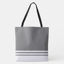Listras de corrida de base cinza médio branco Chic