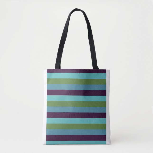 Bolsa Tote Listras de harmonia costeira (Frente)