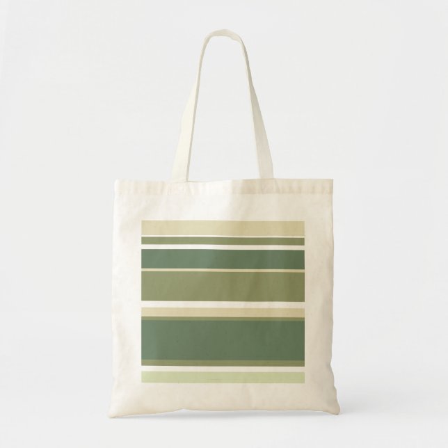 Bolsa Tote listras de verde-oliva (Frente)