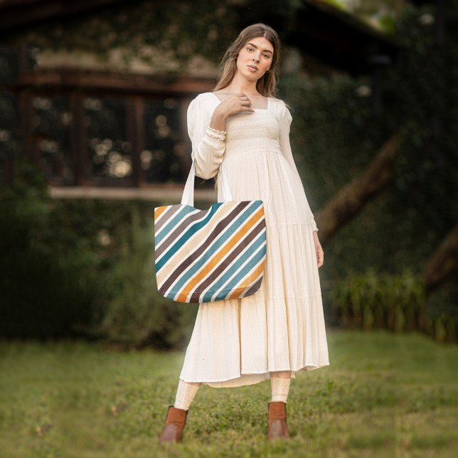 Bolsa Tote Listras de vindima (Criador carregado)