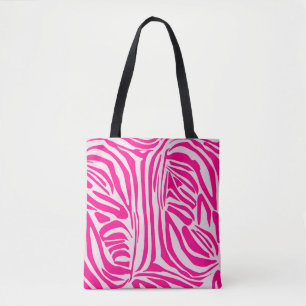 Bolsa Tote Listras de zebra rosa