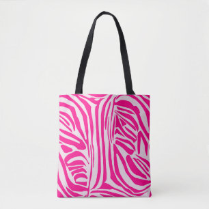Bolsa Tote Listras de zebra rosa