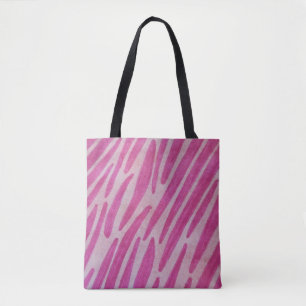 Bolsa Tote Listras de zebra rosa
