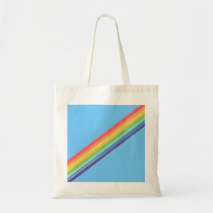 Bolsa Tote Listras do arco-íris diagonais
