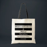 Bolsa Tote Listras e saco do séquito da noiva náutica da<br><div class="desc">Este saco moderno é ideal para um casamento do destino, ou um casamento com um tema da praia ou do verão. Caracteriza listras horizontais em duas cores com uma âncora em uma das listras. Este saco faz um presente perfeito para uma madrinha de casamento, damas de honra, mãe da noiva...</div>