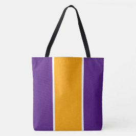 Bolsa Tote Listras Esportivas Roxas Brancas Amarelas Laranjas