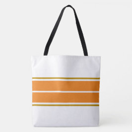 Bolsa Tote Listras Gêmeas de Corrida Laranja de Verão Brilhan