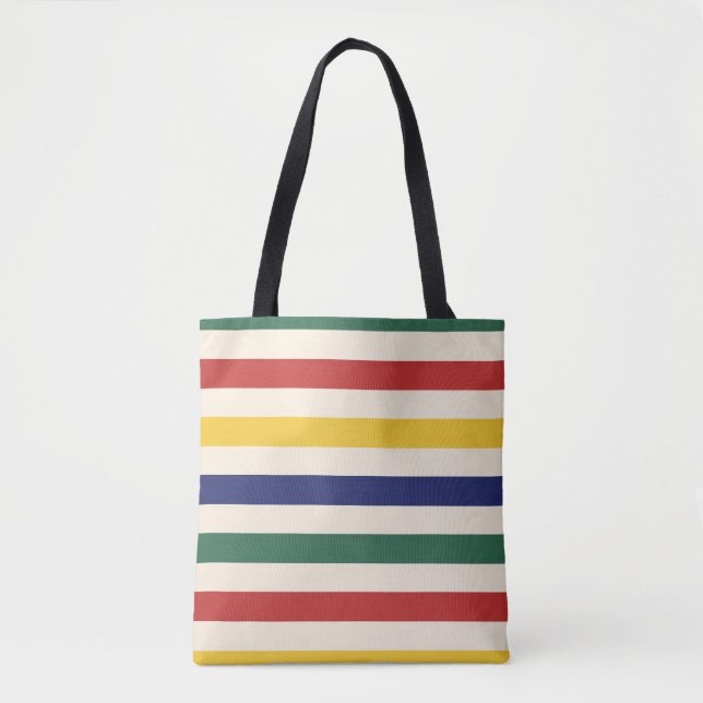 Bolsa Tote Listras Horizontais Coloridas (Frente)