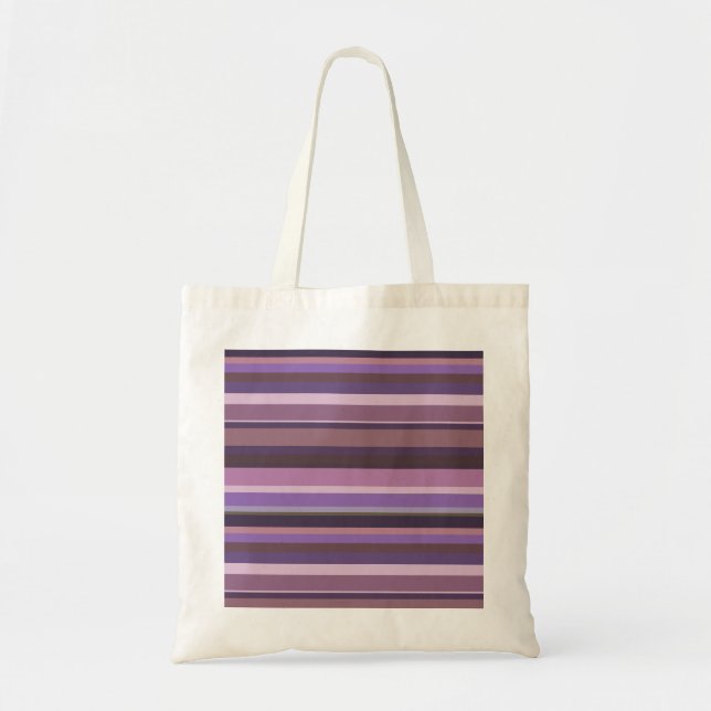 Bolsa Tote Listras horizontais Mauve (Frente)