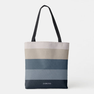 Bolsa Tote Listras Modernas Chiques com Monograma