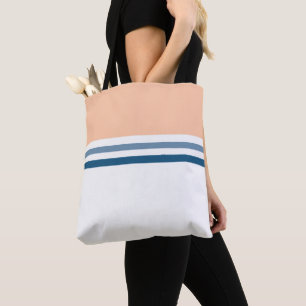 Bolsa Tote Listras retrô simples modernas na moda