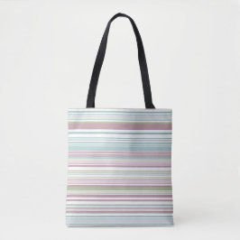 Bolsa Tote Listras rosa, aqua, menta, chuva de primavera e ma