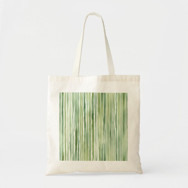 Bolsa Tote Listras Verdes  (Frente)