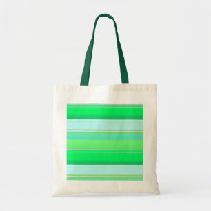 Bolsa Tote Listras verdes aqua fofas