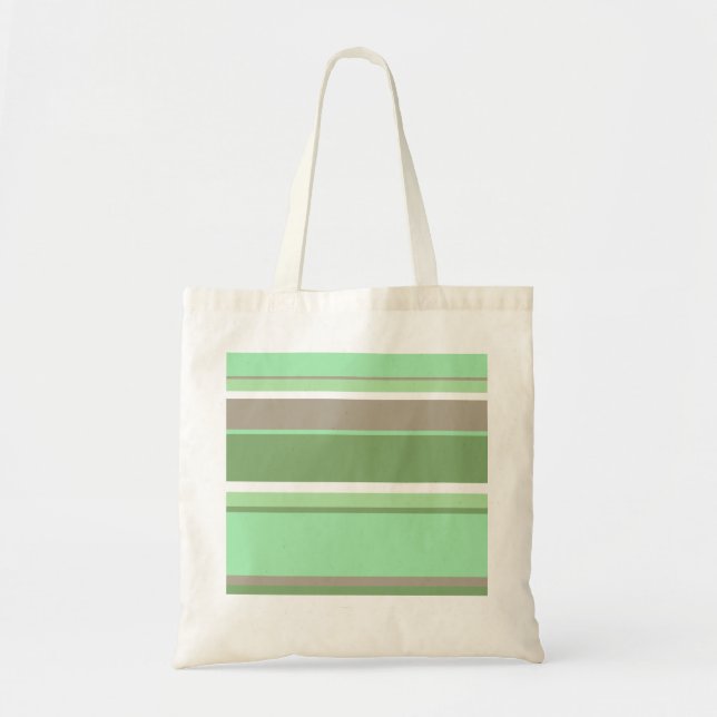Bolsa Tote Listras verdes claras (Frente)