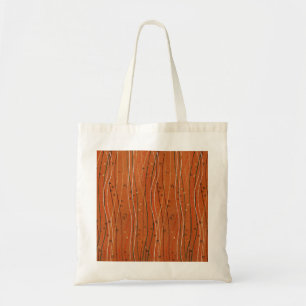 Bolsa Tote Listras Vermelhas Onduladas: Arte Abstrata Japones