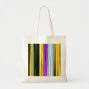 Bolsa Tote Listras Verticais Amarelo Verde Azul Roxo Preto