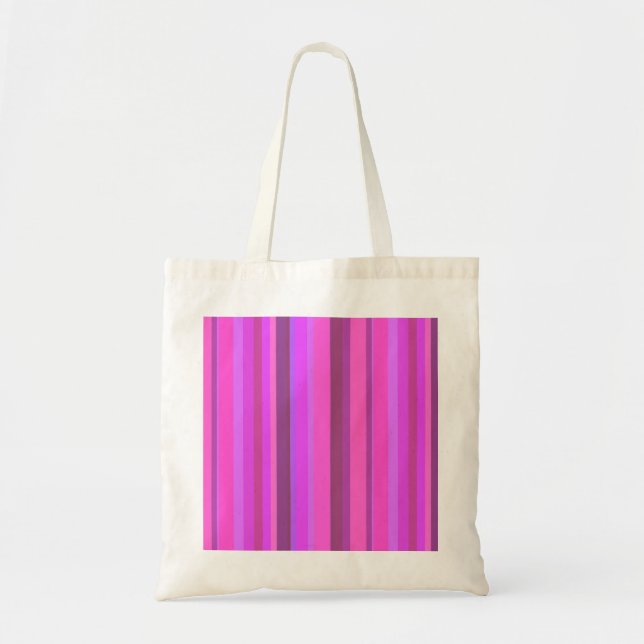 Bolsa Tote Listras verticais rosa (Frente)