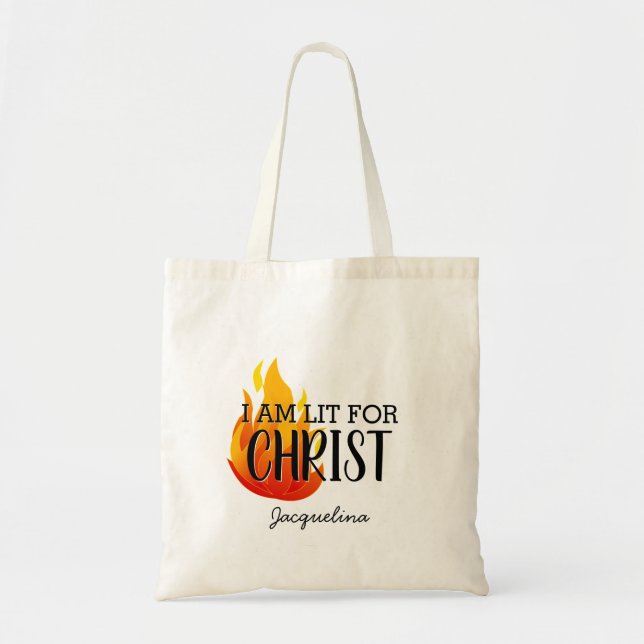 Bolsa Tote LIT Personalizado para Cristão CRISTO (Frente)
