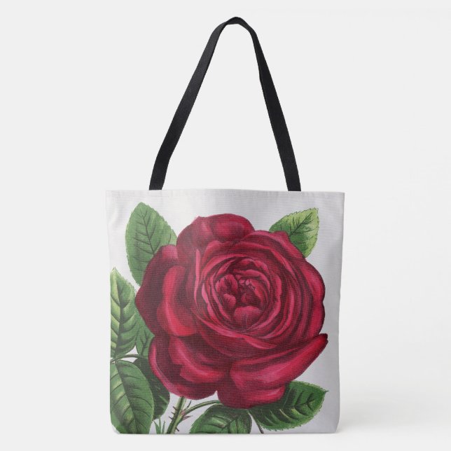 Bolsa Tote Litografia de Rosa Antiga, François-Frédéric Grobo (Frente)