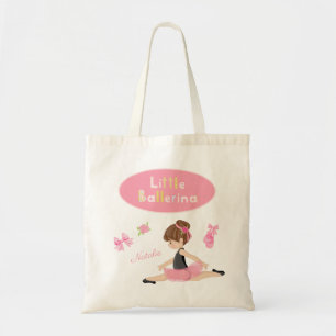 Bolsa Tote Little Ballerina Pink Balé Girls Name