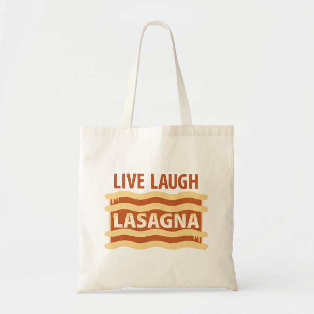 Bolsa Tote Live Laugh Lasagna (Frente)