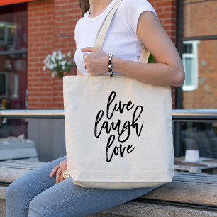 Bolsa Tote Live Laugh Love - Típica de tendências