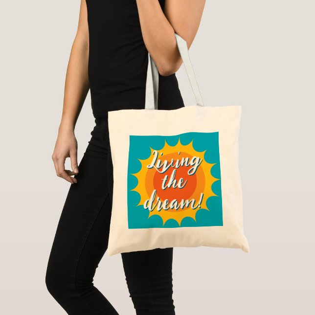 Bolsa Tote Living the dream sunny tote bag for women (Frente (produto))