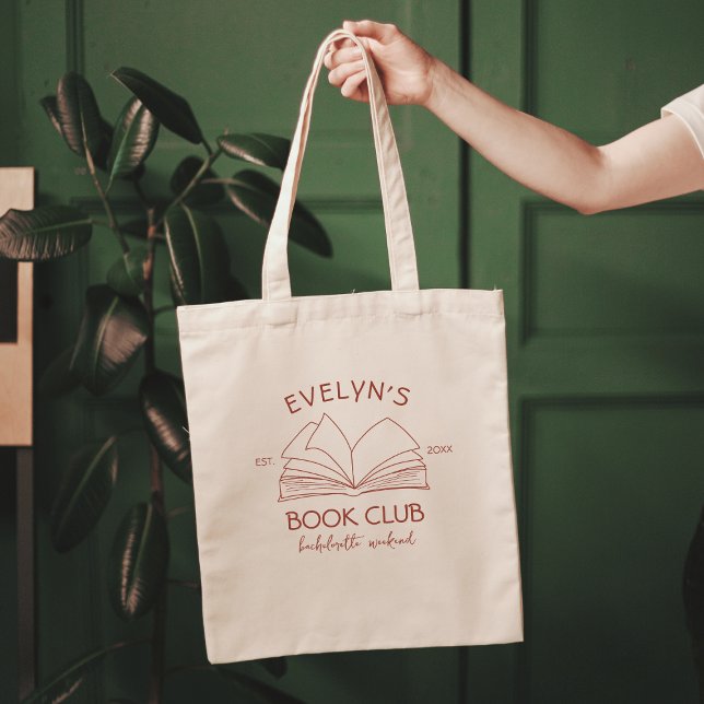 Bolsa Tote Livro Club Bachelorette Bookish Drawn (Book Club Bachelorette Bookish Hand Drawn Tote Bag)
