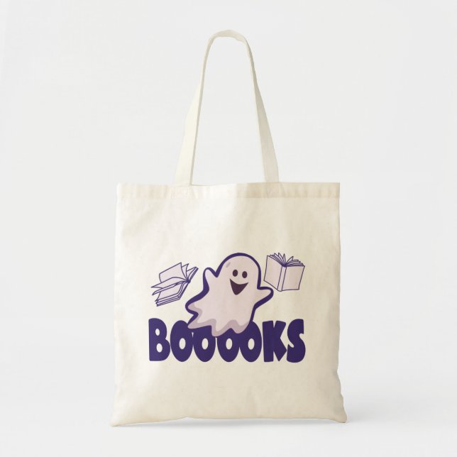 Bolsa Tote Livro de Fantasmas de Halloween (Frente)