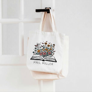 Bolsa Tote Livro de Flores Silvestres Presente para Agradecim