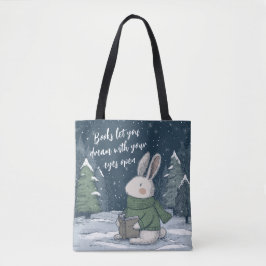 Bolsa Tote Livro de Leitura de Inverno Aconchegante