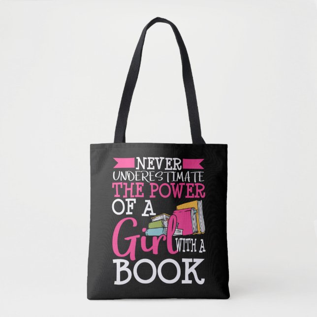 Bolsa Tote Livro de Presente para Mulheres Adolescentes Leito (Frente)