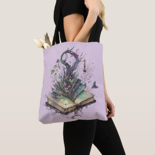 Bolsa Tote Livro de Sombras Bruxaria Pagã Wicca Halloween