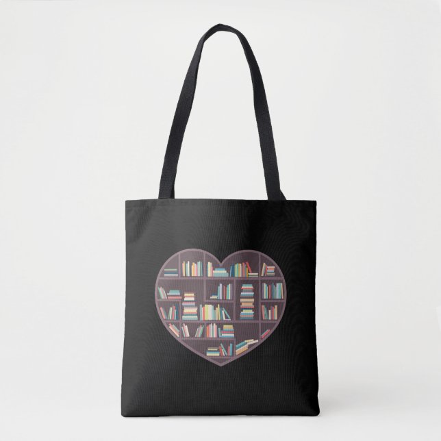 Bolsa Tote Livro Lover Heart Reading Club Bibliotecarian Book (Frente)