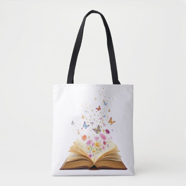 Bolsa Tote Livro Mágico de Blossomas e Borboletas (Frente)