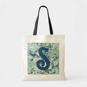 Bolsa Tote Livro Tote Bag - Inicial no Chinoisere Patterno