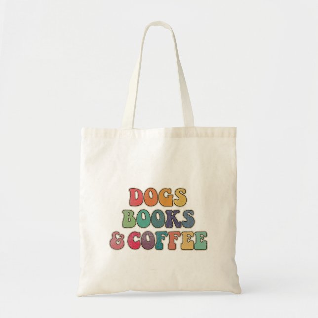 Bolsa Tote Livros de cães e café (Frente)