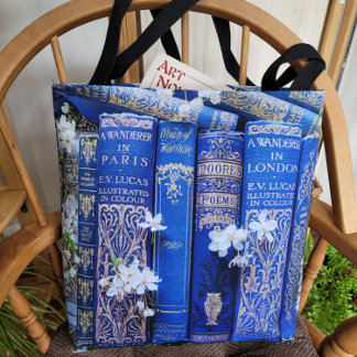 Bolsa Tote Livros e Blossomas
