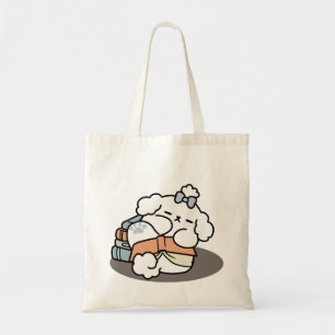 Bolsa Tote Livros e Latidos - Design de Leitura de Cachorro S