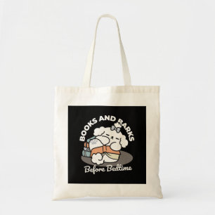 Bolsa Tote Livros e Latidos - Design de Leitura de Cachorro S