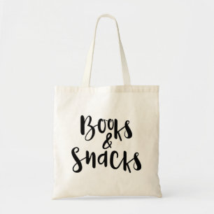 Bolsa Tote "Livros e Snacks" Toalha Reutilizável