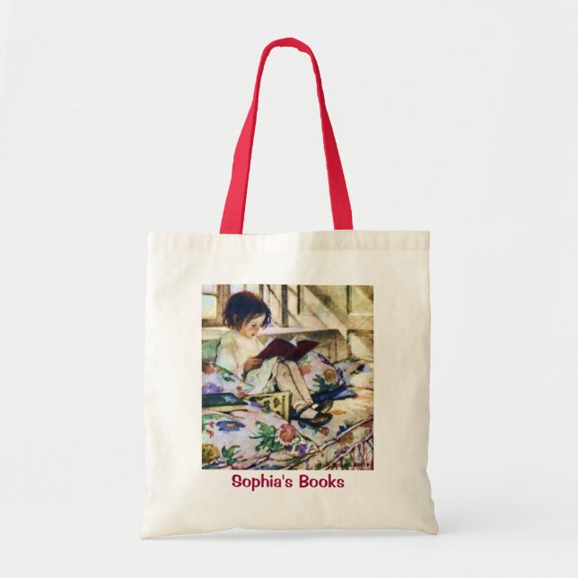 Bolsa Tote Livros ilustrados no inverno por Jessie Willcox (Frente)