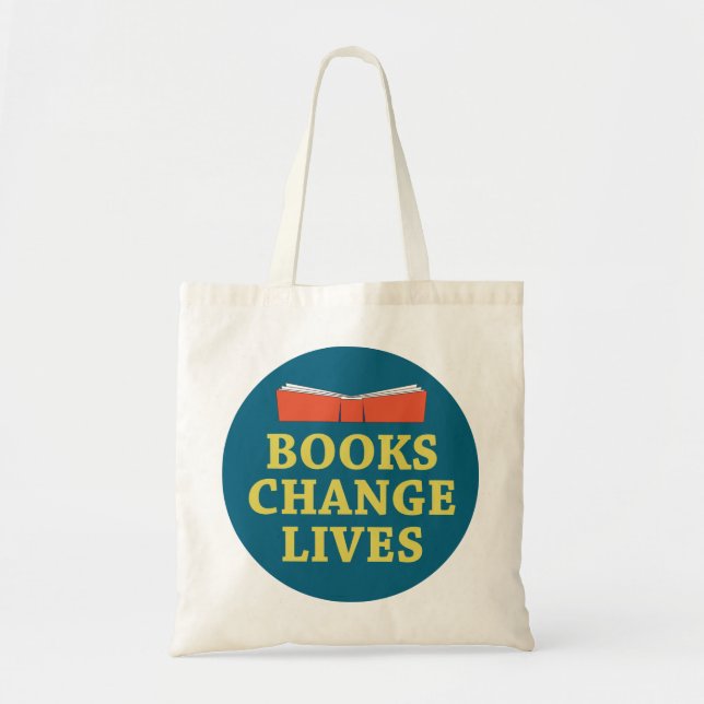 Bolsa Tote Livros Mudam Vidas (Frente)