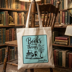 Bolsa Tote Livros São Minha Terapia   Amante de Livros Person