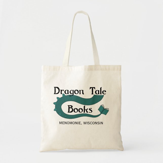 Bolsa Tote Livros sobre Dragões (Frente)
