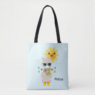 Bolsa Tote Llama Legal e Kawaii Sun sorridente