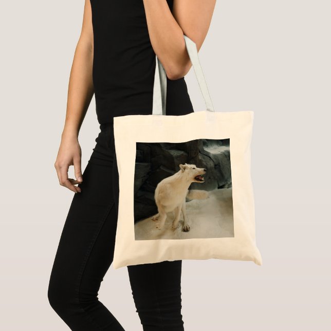 Bolsa Tote Lobo Branco (Frente (produto))