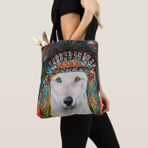 Bolsa Tote Lobo Branco