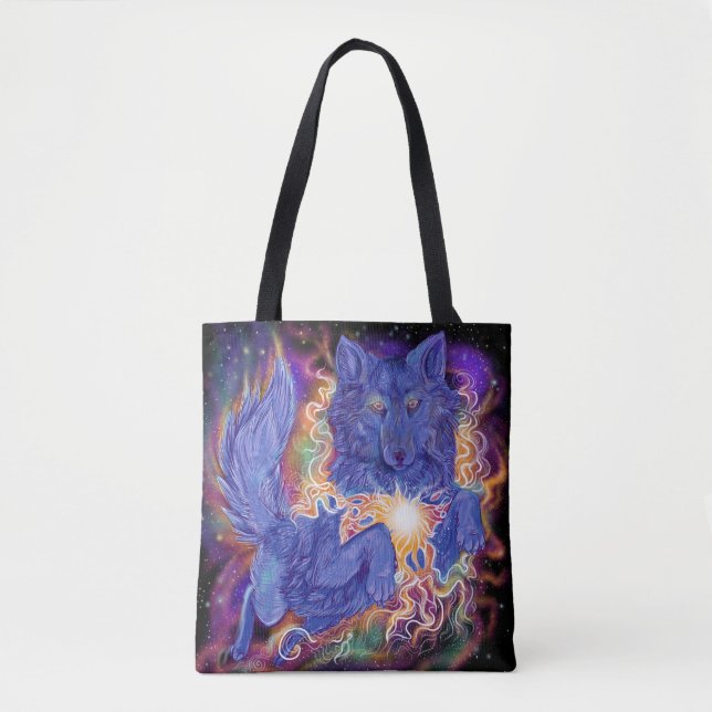 Bolsa Tote Lobo Cósmico (Frente)